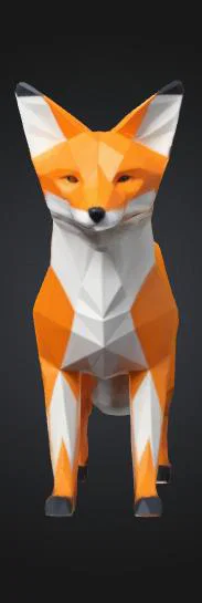 Mô hình chú cáo Fox Low-poly trang trí để bàn ấn tượng - Image 2