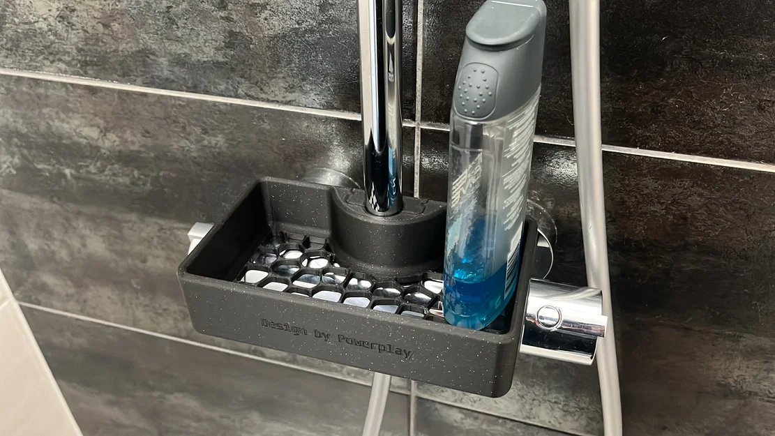 Giỏ đựng dầu tắm Voronoi, khay treo nhà tắm, giá để dầu gội - Image 2