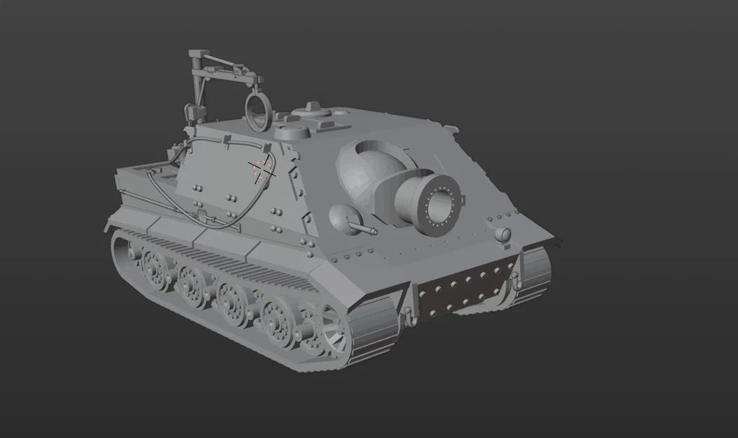 Mô hình xe tăng 380mm Sturmörser (Sturmtiger) kèm cần cẩu và phụ kiện - Image 1