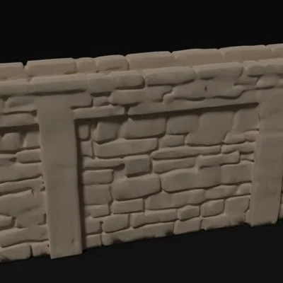 Tường DND có hàng rào chắn (Battlement) 2x 50mm