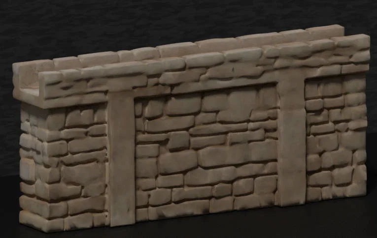 Tường DND có hàng rào chắn (Battlement) 2x 50mm - Image 2