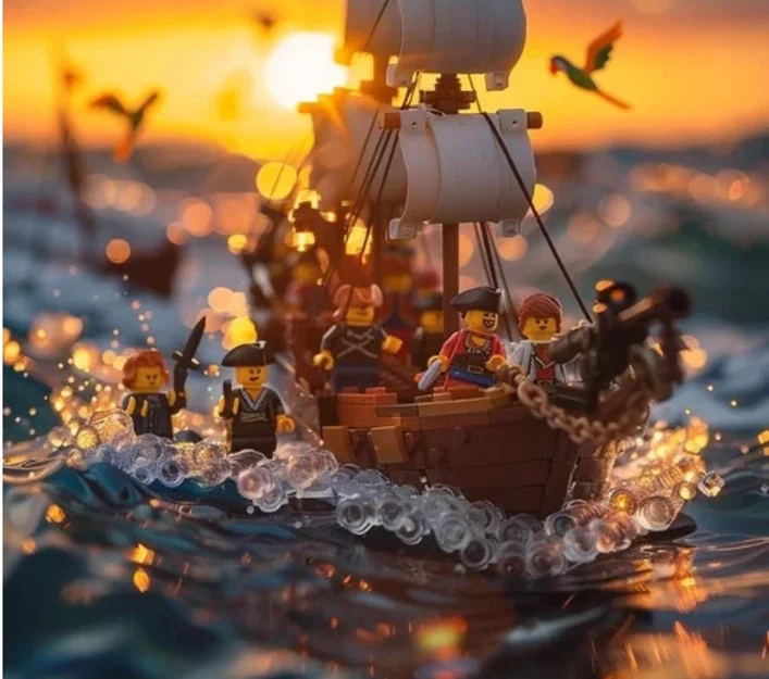 Mô hình thuyền cướp biển nhỏ tương thích LEGO - In 3D cực chất - Image 3