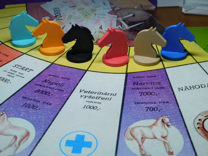 Bộ quân cờ ngựa 3D (Figure for horse racing games) siêu đẹp - Image 2