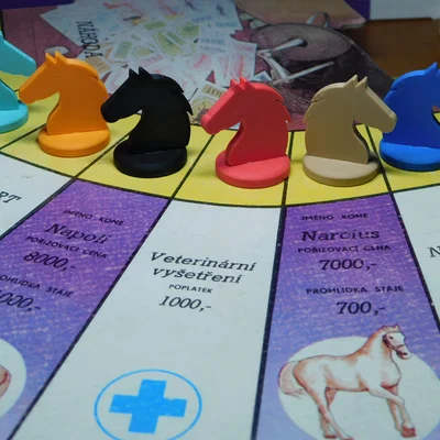 Bộ quân cờ ngựa 3D (Figure for horse racing games) siêu đẹp
