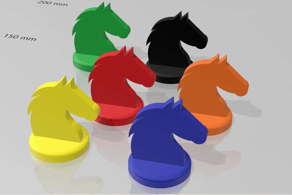 Bộ quân cờ ngựa 3D (Figure for horse racing games) siêu đẹp - Image 3