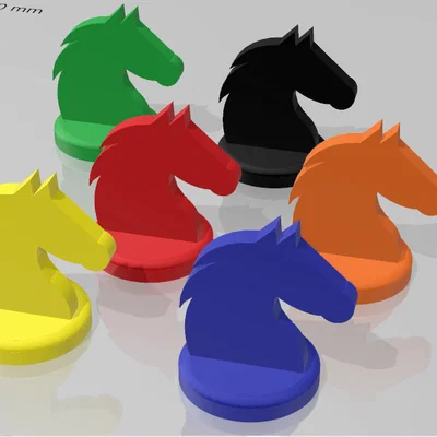 Bộ quân cờ ngựa 3D (Figure for horse racing games) siêu đẹp