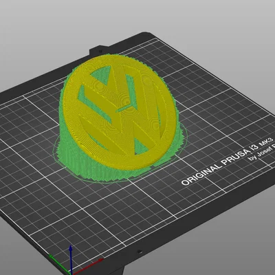 Mô hình 3D logo VW cho xe T4 (Mã 251853601) - In phụ tùng thay thế
