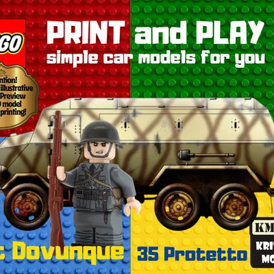 Mô hình in 3D Fiat Dovunque 35 Protetto kết hợp LEGO