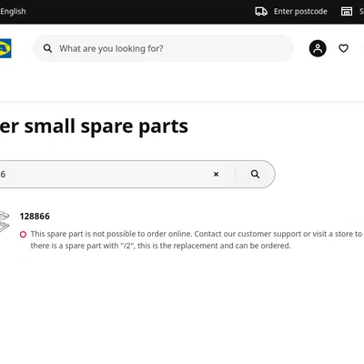 Chặn cửa lùa (Thay thế cho phụ tùng 128866 của Ikea)