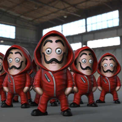 Mô hình Mini La Casa de Papel Chibi cho máy in 3D