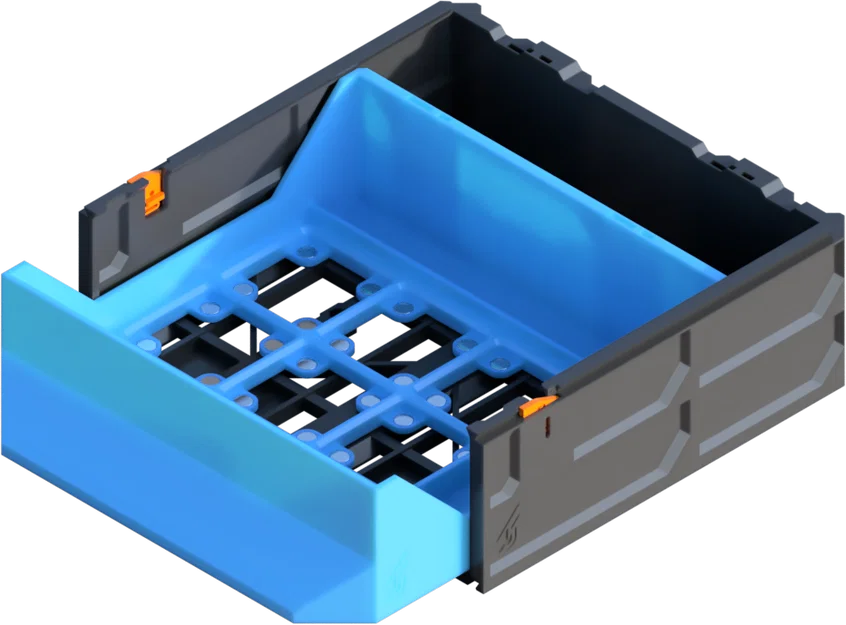 GEN2 2x1 Gridfinity Ngăn Kéo Đôi Có Nam Châm - Phiên bản MINI - Image 1