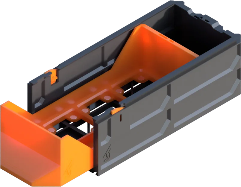 Hộc kéo đơn Gridfinity 1x1 GEN2 có khe nam châm - STANDARD - Image 1