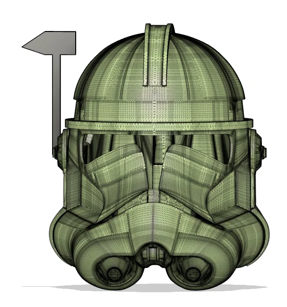 Mô hình mũ Clone Trooper Phase Two có Rangefinder in 3D cực chất - Image 1