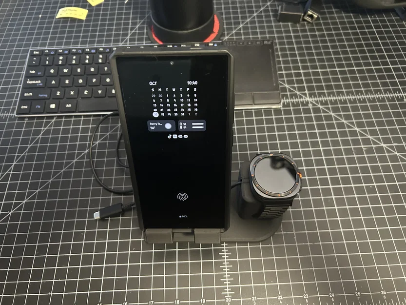 Đế sạc 2-trong-1 cho Samsung Galaxy Watch Ultra/7 và Điện thoại (Tương thích S24 Ultra) - Image 1