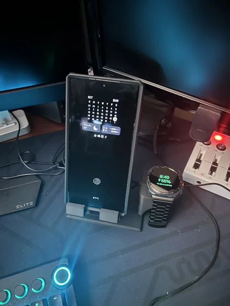 Đế sạc 2-trong-1 cho Samsung Galaxy Watch Ultra/7 và Điện thoại (Tương thích S24 Ultra) - Image 3