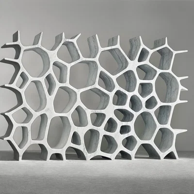 Mẫu kệ trang trí Voronoi độc đáo lấy cảm hứng từ nghệ thuật