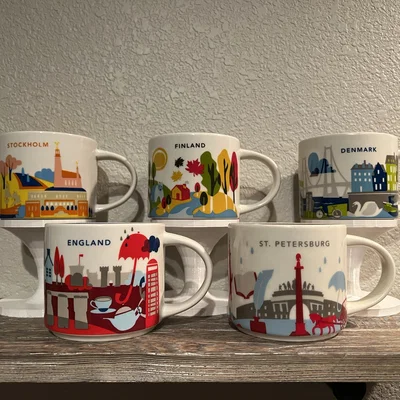 Kệ Đỡ / Giá Trưng Bày Ly Mug Starbucks Hoặc Các Loại Ly Khác