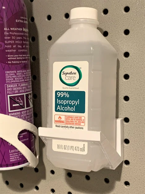 Giá đỡ chai vuông trên bảng Pegboard (ví dụ như chai cồn) - Image 1