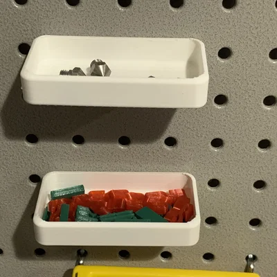 Khay gắn bảng Pegboard đựng kẹp nhựa in, đầu phun nozzle và vật dụng nhỏ
