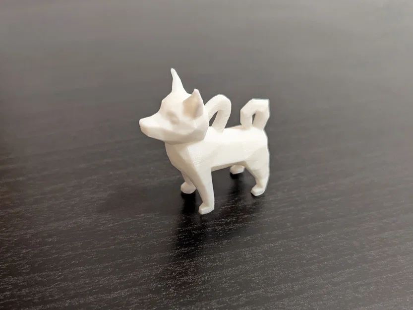 Móc khóa chú chó Low Poly dễ thương - Image 1