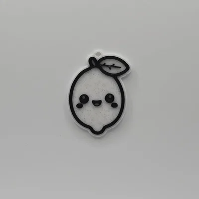 Móc khóa hình quả chanh dễ thương (Cute Lemon Keychain) - File in 3D