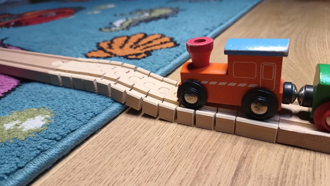 Khớp nối đường ray linh hoạt cho tàu hỏa gỗ - Image 1