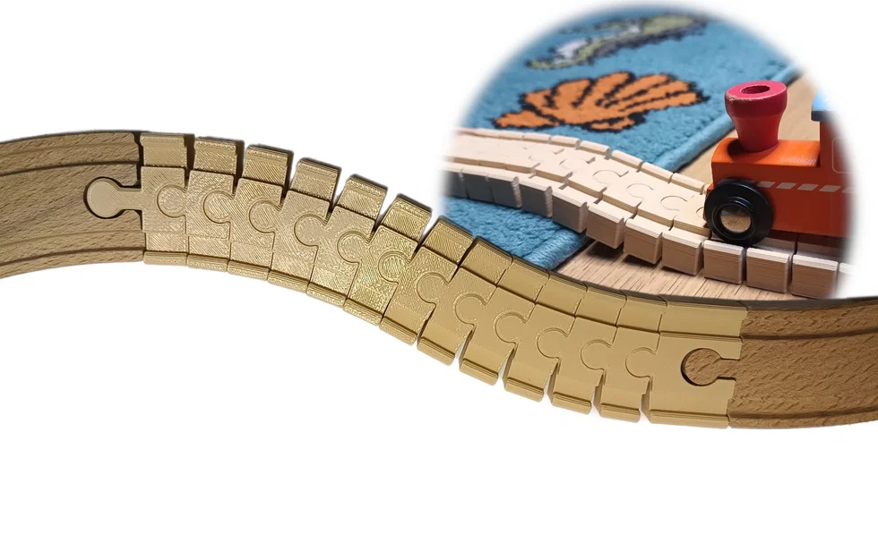 Khớp nối đường ray linh hoạt cho tàu hỏa gỗ - Image 2