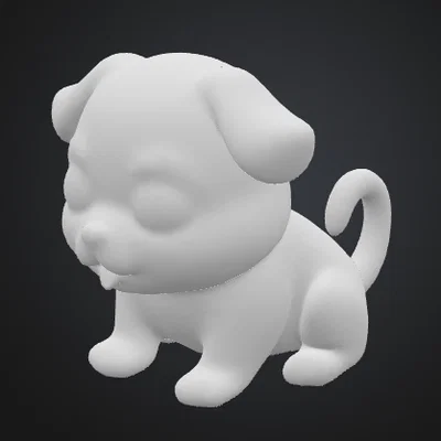 Mô hình chú cún con 3D siêu đáng yêu - Dễ in và trang trí cực đẹp