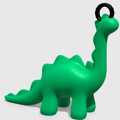 Móc khóa khủng long 3D dễ thương - File in STL miễn phí
