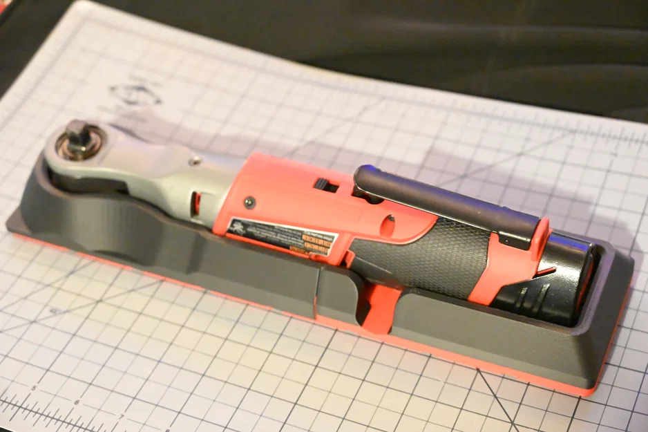 Khay Shadow Tray Gridfinity - Milwaukee 3/8in Ratchet 2557-20 - Image 1