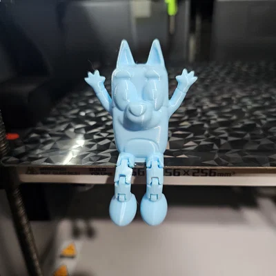 Mô hình 3D Bluey khớp nối linh hoạt cho bé