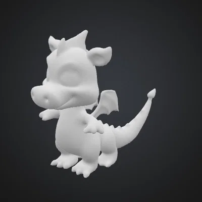 Mô hình chú rồng nhỏ dễ thương dùng trang trí và làm quà tặng 3D