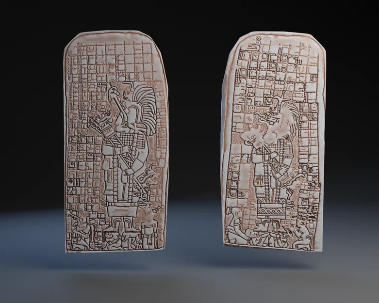 Mô hình 3D Stela 1 của Nữ hoàng Maya Lady K'awiil Ajaw - Image 1