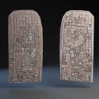 Mô hình 3D Stela 1 của Nữ hoàng Maya Lady K'awiil Ajaw
