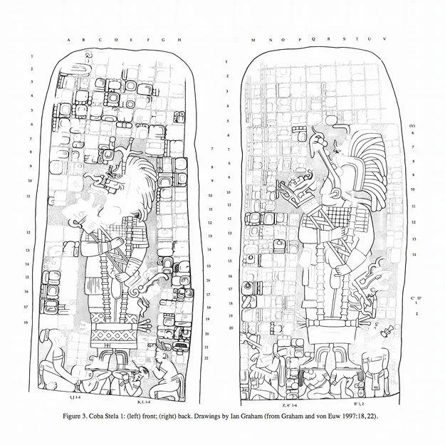 Mô hình 3D Stela 1 của Nữ hoàng Maya Lady K'awiil Ajaw - Image 2