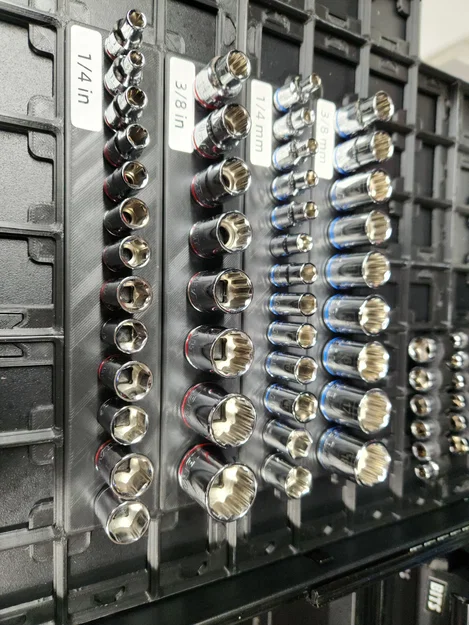 Gridfinity Fixed Socket Rails - 5x1 - Image 1