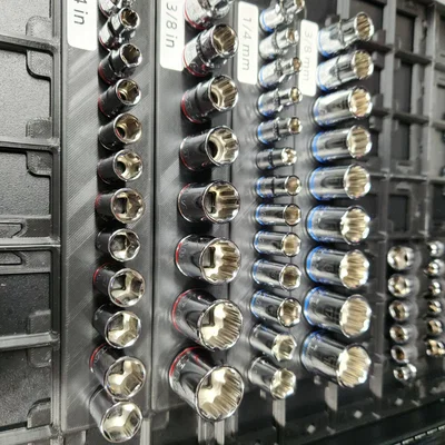Gridfinity Fixed Socket Rails - 5x1
