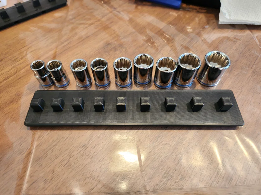 Gridfinity Fixed Socket Rails - 5x1 - Image 2