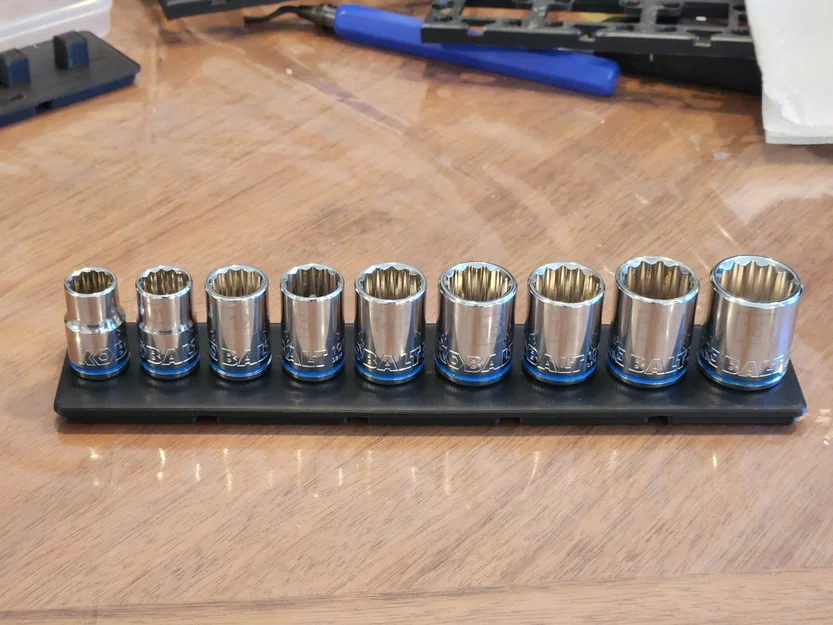 Gridfinity Fixed Socket Rails - 5x1 - Image 3