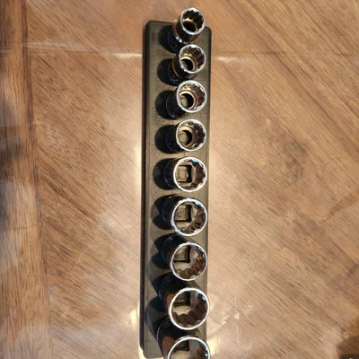 Gridfinity Fixed Socket Rails - 5x1