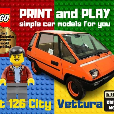Mô hình 3D xe Fiat 126 City cổ điển - Tải file in chất lượng