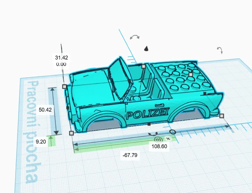 Mô hình xe cảnh sát Trabant phong cách LEGO in 3D độc đáo - Image 2