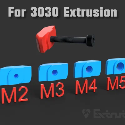 T-Nut Cho Thanh Nhôm 3030 | T-Slot-Nut Nhựa Nguyên Khối