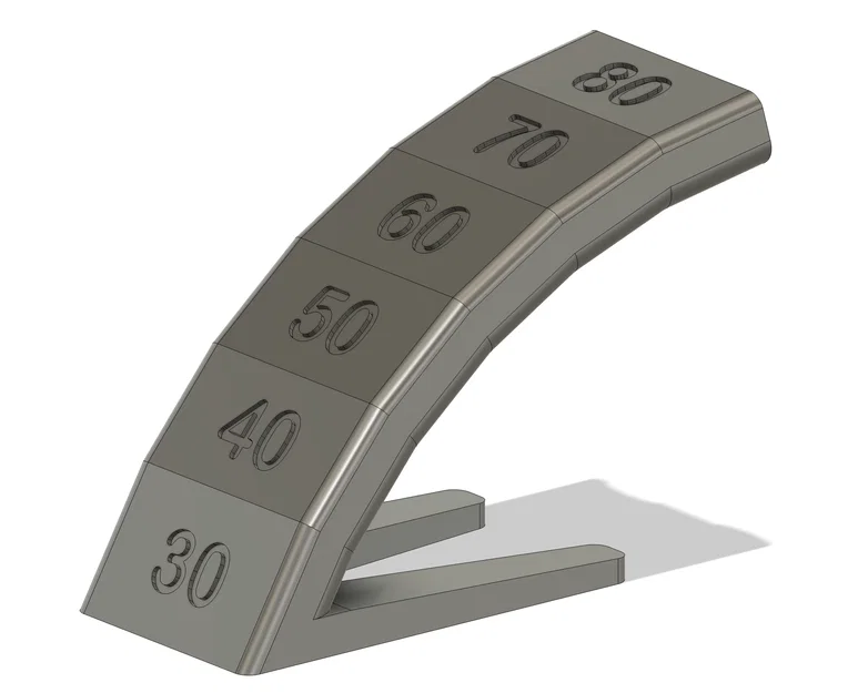 Mô hình kiểm tra góc in Overhang với đường cong 3D - Image 1