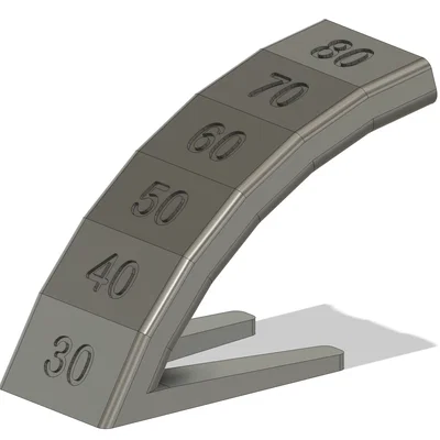 Mô hình kiểm tra góc in Overhang với đường cong 3D
