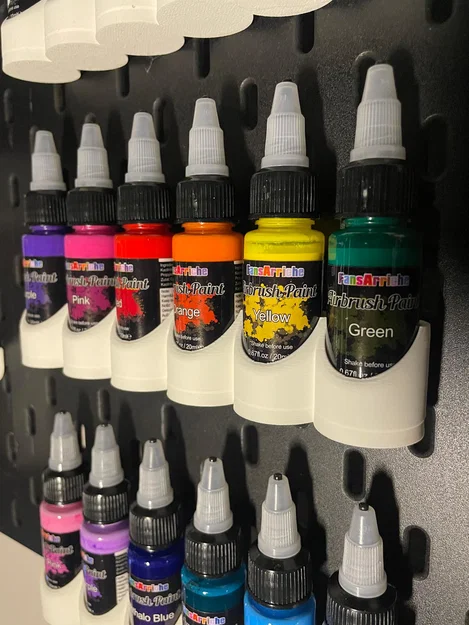 Giá Đỡ Chai Sơn Airbrush Cho Bảng IKEA Skadis - Image 1