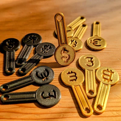 Móc khóa Token mở xe đẩy siêu thị có thể tháo rời