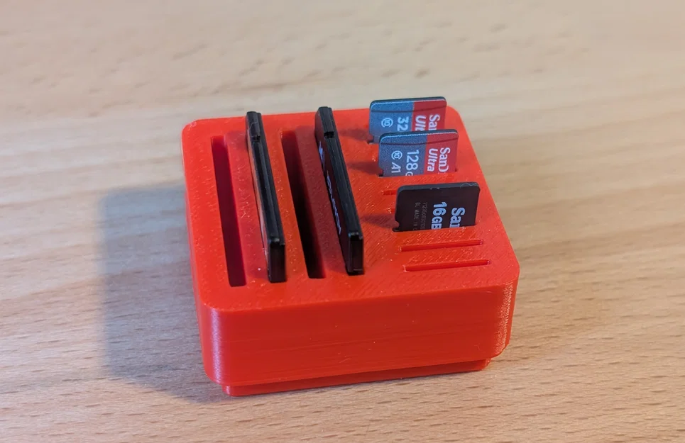 Khay đựng thẻ SD và MicroSD chuẩn Gridfinity dạng thấp gắn ngăn kéo bàn làm việc - Image 2