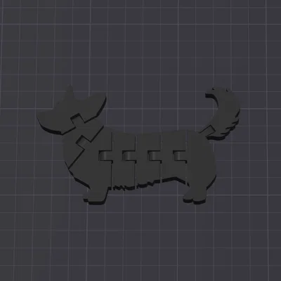 Mô hình chú chó Corgi linh hoạt (Articulated Flexi Corgi) in 3D