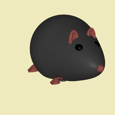 Mô hình chú chuột 3D đáng yêu trang trí bàn làm việc cực xinh